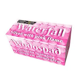 WODOSPAD SREBRNA FONTANNA Z RÓŻOWYM PŁOMIENIEM JF108/P