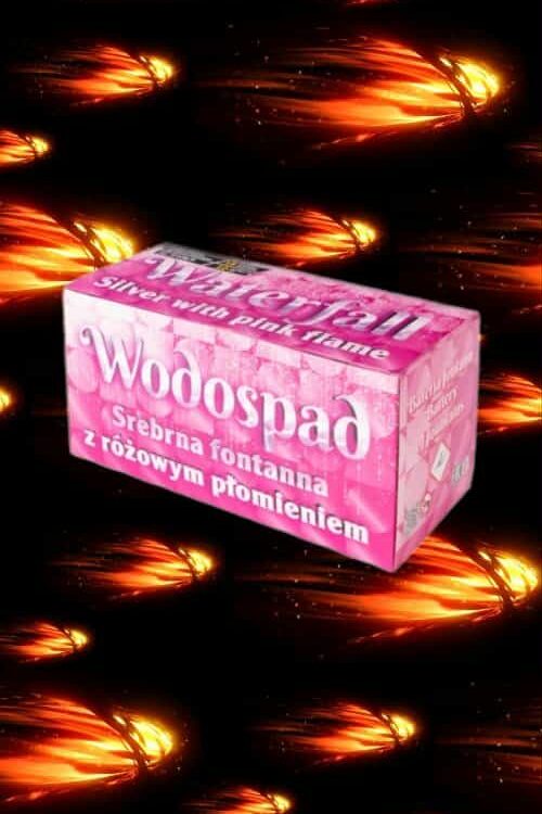 WODOSPAD SREBRNA FONTANNA Z RÓŻOWYM PŁOMIENIEM JF108/P