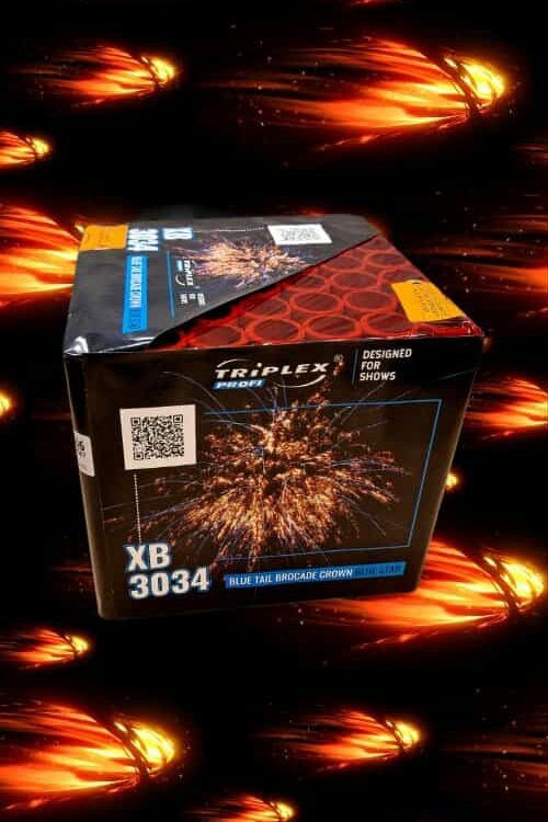 WYRZUTNIA BLUE TAIL BROCADE BROWN BLUE STAR XB3034