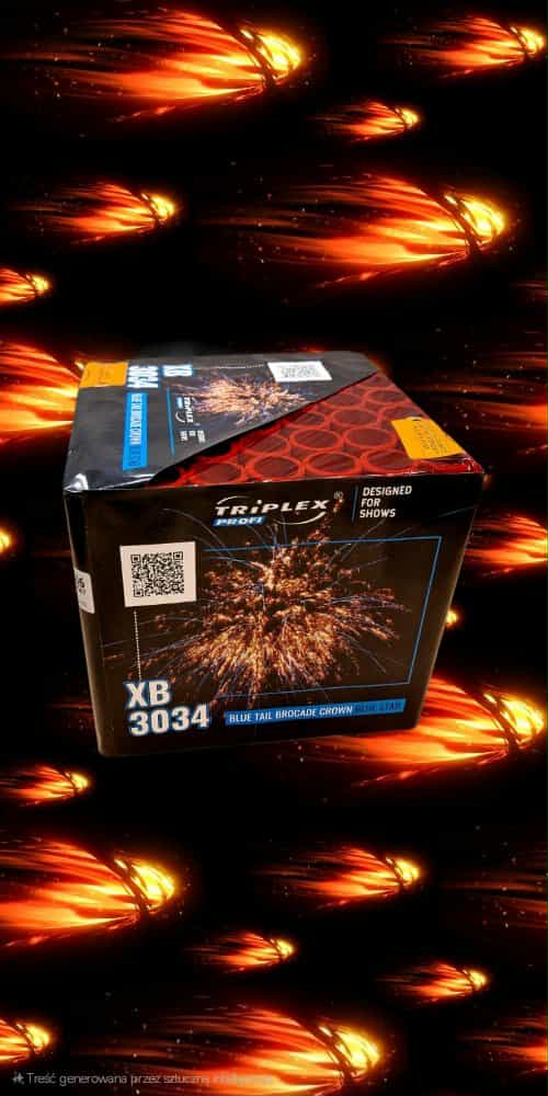 WYRZUTNIA BLUE TAIL BROCADE BROWN BLUE STAR XB3034