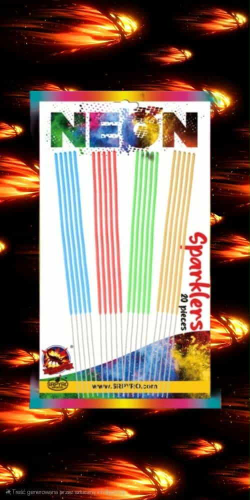 ZIMNE OGNIE NEON 28CM 20SZT CLE6303