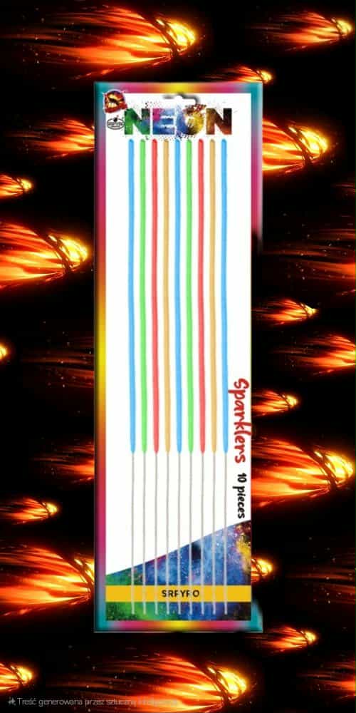 ZIMNE OGNIE NEON 40CM 10SZT CLE6304