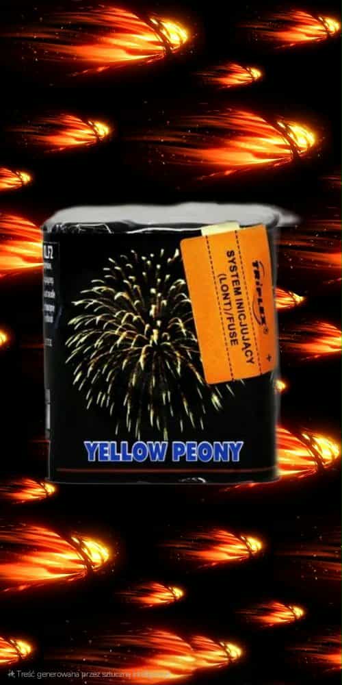 WYRZUTNIA YELLOW/BLUE PEONY TXB820